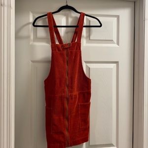 F21 Corduroy overall dress